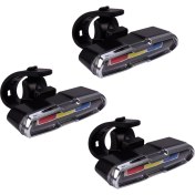 Resim 3x USB Şarj Edilebilir Ön Arka Bisiklet Işık Lityum LED Bisiklet Arka Lambası Bisiklet Kask Işık (Yurt Dışından) 