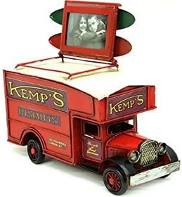 Resim Kişiye Özel Dekoratif Metal Araba Kumbara Ve Çerçeveli 