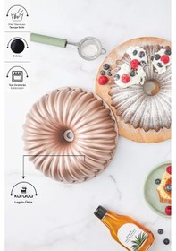 Resim Karaca Cake Pro Dilimli Rosegold Döküm Kek Kalıbı 