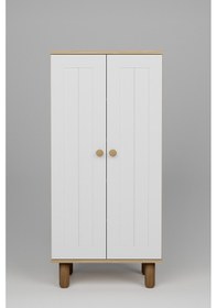 Resim Ayka Membran Kapaklı 5 Raflı Ayakkabı Ve Çok Amaçlı Dolap Beyaz - Ceviz 129 Cm Ceviz-beyaz 