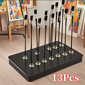 Resim 13 adet / 11 adet / 9 adet Model Boyama Klipsi Seti - Modeller için uygun, Minyatür modeller, Manyetik Tabanlı 360 Derece Dönebilen Timsah Klipsi + Depolama Kutusu ile hobiler ve başlangıç seviyesindeki kullanıcılar için uygundur 