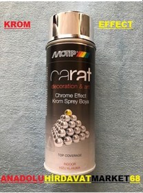 Resim CARAT 400 ML KROM EFEKT SPREY BOYA PARLAK KROM RENK 