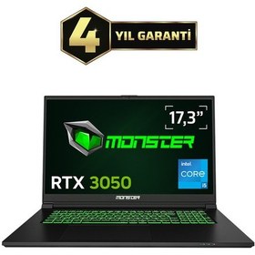 Resim Monster Abra A7 V15.5.2 i5-13500H 32 GB 1 TB RTX3050 17.3" Dos FHD Dizüstü Bilgisayar 