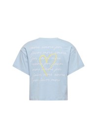Resim Only Onlannbel S/s Boxy Crop Tee Jrs Kadın Mavi T-shirt - 15348981 