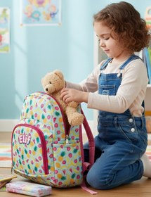 Resim Hevi Kids HeviKids Kişiye Özel İsimli Anaokulu Çantası - Renkli Meyveler | 3-15 Yaş Çocuk Sırt Çantası 