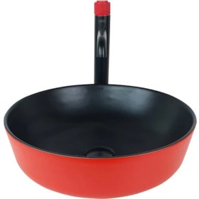 Resim Pure Concept Pure Siyah Kırmızı Tezgah Üstü Çanak Lavabo BR-102 
