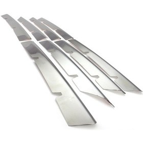 Resim Volkswagen Passat B6 Uyumlu 2005-2010 Krom Ön Panjur 8 Parça Paslanmaz Çelik 