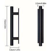 Resim Willowhaven 20 Parça Siyah Kendinden Yapışkanlı Modern Kapı Kolları Kolay Kurulum 
