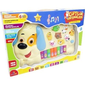 Resim 34 Cm Türkçe Eğitici Figürlü Çiftlik Hayvanları Müzikli Piyano 3 