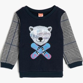 Resim Erkek Bebek Pul Detaylı Sweatshirt 