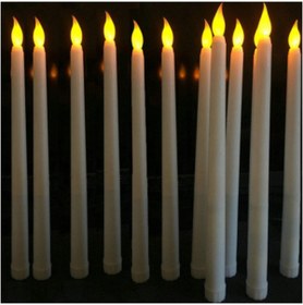 Resim cosy home gift Büyük Boy 3 adet 26 Cm Pilli Led Şamdan Mum konsept 