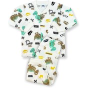 Resim Sema Baby Sevimli Dino Bebek Pijama Takımı 3-6 Ay ( Yeşil - Kahve ) 