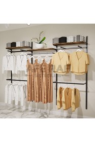 Resim AFE DEKOR Askılık Sistemi, Giyinme Odası Raf-askılık Sistemi , Raf Sistemi ,mağaza Raf Sistemi 275x200 Cm 