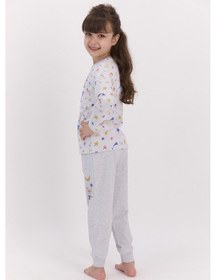 Resim Rolypoly 2595 Shine Like A Star Karmelanj Kız Çocuk Pijama Takımı Gri 