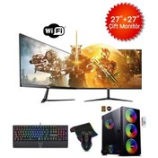 Resim Izoly ST999398 R5-5500 32 GB 256 GB M.2 NVMe 512 GB SSD RTX4060 8 GB 27"+ 27"Free Dos Masaüstü Oyuncu Bilgisayarı 