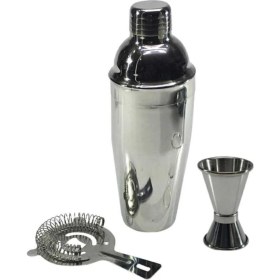 Resim Mediterian Paslanmaz çelik 750 ml profesyonel kokteyl shaker seti, şık ve dayanıklı tasarım 