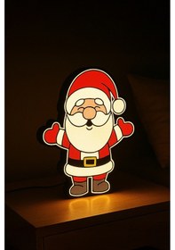 Resim Noel Baba Tasarımlı Dekoratif Aydınlatma Gece Lambası Çok Renkli 