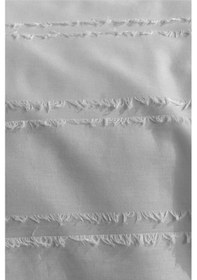 Resim %100 Pamuk Tek Kişilik Saçaklı Nevresim Seti Avola Gri 