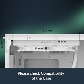 Resim ARCTIC Sıvı Dondurucu III Pro 240 A-RGB Beyaz Çok Soketli Hepsi Bir Arada Su Soğutma CPU Soğutucu LGA 1851 ile Uyumlu 