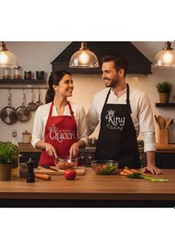 Resim Sevgili Takım Mutfak Önlüğü Renkli 