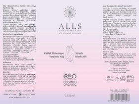 Resim Alls Biocosmetics Organik Çatlak Önlemeye Yardımcı Yağ 150 ml 