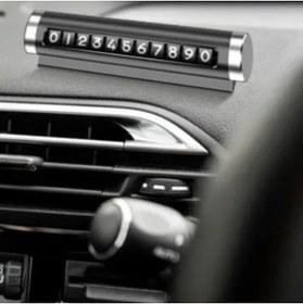 Resim MAİN SHOP Alüminyum Kasa Çevirmeli Ayarlı Torpido Üstü Silindir Numaratör - Telefon Numarası Gösterici 