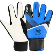 Resim Lemestar Çocuk Futbol Kaleci Eldiveni - Lateks, Kaymazsız, Darbe Emici, Konforlu - Mavi 7 Numara Mavi 