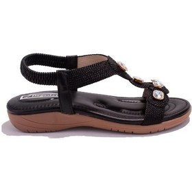 Resim Dagoster Dza07-74136903 Siyah Günlük Ortopedik Kadın Sandalet 001 