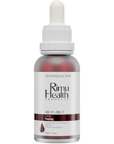 Resim Rimu health products canlandırıcı ve cilt tonu eşitleyici yüz peeling serum 30 ml (aha 10% + bha 2%) 