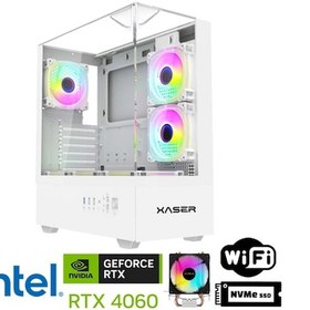 Resim Xaser XSR1101 i5-12400F 32 GB 1 TB M.2 NVMe SSD 8 GB RTX4060 Free Dos Masaüstü Oyuncu Bilgisayarı Beyaz 