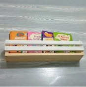 Resim EMTA 40 Cm Ahşap Raf Beyaz Çıtalı Montessori Eğitici Kitaplık 