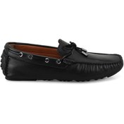 Resim Damien Siyah Erkek Deri Loafer 