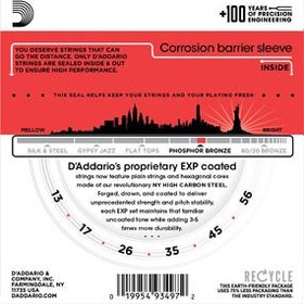Resim D'Addario EXP17 Coated Phosphor Bronze Akustik Gitar Teli - Medium (13-56) 