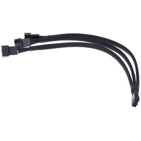 Resim 4 Pin Fan Çoklayıcı Y Pwm Çoklayıcı Splitter Kablosu 3 Pin 3 Port 