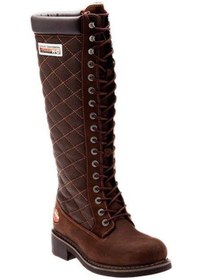 Resim Harley Davidson Rem Dark Brown Nubuk Kadın Çizme 