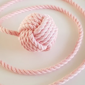 Resim Pembe İp ve Top ile Etkileşimli Kedi Oyuncak - Oyun ve Egzersiz için Dayanıklı, Çiğneme Dirençli Kumaş, Orta Irklar için İdeal, Etkileşimli Kedi Oyuncak|Oyun Sever Tasarım|Dayanıklı Kumaş, Pilsiz 