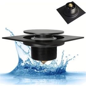 Resim Willowhaven Siyah 50mm/75mm Boru Duş Tahliyesi Pirinç Yaylı Banyo Balkon 