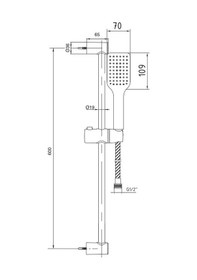 Resim Eca Tiera 102146075 Banyo Hareketli Sürgülü Duş Seti Üst Takımı Krom 