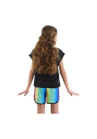Resim Denokids Mshb&g Unicorn Paten Kız Çocuk T-shirt Şort Takım Çok Renkli 
