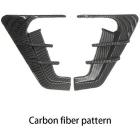 Resim Meridiangoods Parlak Karbon Fiber Tesla Model Y/3 Yan Kanat Kamera Toz Kapağı Modifiye Seti 