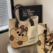 Resim Disney Resmi Şık Küçük Çanta - Fermuarlı Sevimli Bej Omuz İti, Geniş Bayan ve Öğrenci Ceketi Okul Seyahat Günlük kullanim işinize uygundur Disney Hayranlarina Hediye 