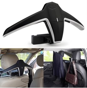 Resim ŞüsCarOto Aksesuar Oto Koltuk Arkası Elbise Askılığı Ceket Askısı Katlanabilir Siyah Araç Askılık Çanta Kıyafet Askısı 