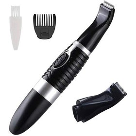 Resim Düşük Gürültülü Elektrikli Evcil Hayvan Tıraş Makinesi - Pençeler, Gözler, Kulaklar, Yüz Ve Kalçalar İçin Siyah Köpek Bakım Makası 