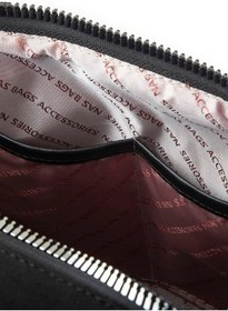 Resim Nas Bag Kadın Taşlı Fermuarlı Şık Omuz Çantası Ve Ayarlanabilir Askılı Siyah Simli Çok Renkli 