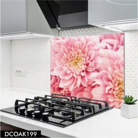 Resim Ne Verelim Size Cam Ocak Arkası Koruyucu | Pembe Çiçek 