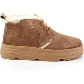 Resim Taba Hakiki Deri Kadın Bot & Bootie K02748100302 Taba 