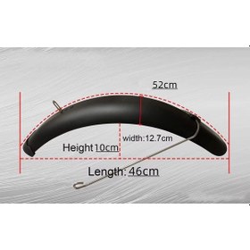 Resim Rks-skyjet Elektrikli Bisiklet Fat Bike 20 Jant Kalın Teker Bisiklet Çamurluğu Ön Arka Set Metal Siyah - Gri 
