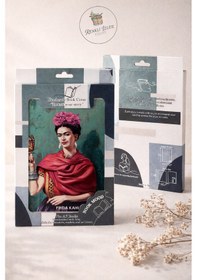 Resim Kitap Kılıfı Ve Metal Kitap Ayracı Seti Frida Kahlo Kelebekler 