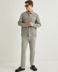 Resim Koton Kumaş Pantolon Düğmeli Chino Cep Detaylı Taş 4sam40200hw Taş 