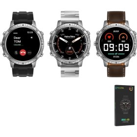 Resim Haino Teko Rw-49 Curved Amoled Ekran Metal Deri Silikon Kordonlu Watch 4 Pro Max Akıllı Saat 